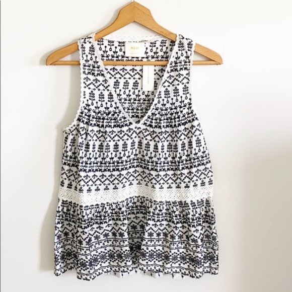 Anthropologie | NWT Cammie Embroidered Peplum Top - Picture 5 of 16